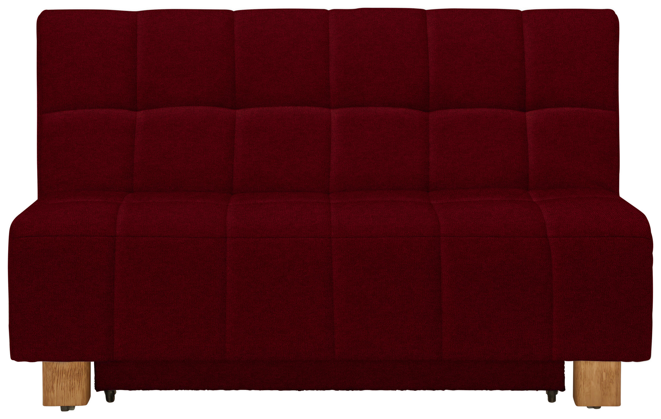 SCHLAFSOFA in Textil Dunkelrot  - Naturfarben/Dunkelrot, Modern, Holz/Textil (145/92/102cm) - Novel