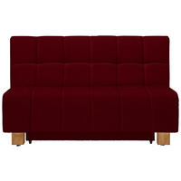 SCHLAFSOFA in Webstoff Dunkelrot  - Naturfarben/Dunkelrot, MODERN, Holz/Textil (145/92/102cm) - Novel