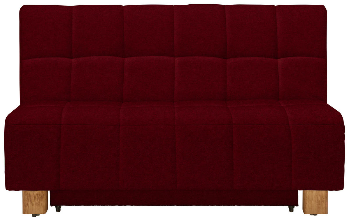 SCHLAFSOFA in Webstoff Dunkelrot  - Naturfarben/Dunkelrot, MODERN, Holz/Textil (145/92/102cm) - Novel