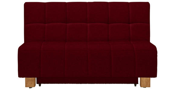 SCHLAFSOFA in Webstoff Dunkelrot - Naturfarben/Dunkelrot, MODERN, Holz/Textil (145/92/102cm) - Novel