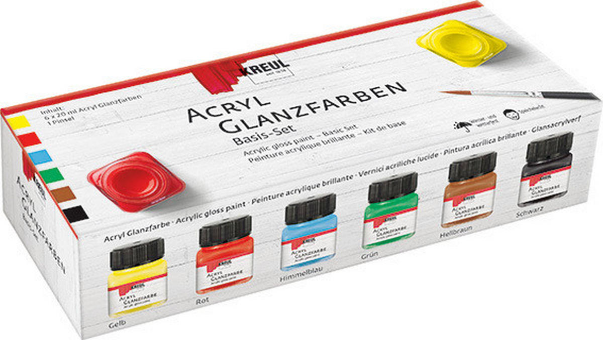 ACRYLFARBE - Blau/Gelb, KONVENTIONELL (22/5/8,5cm)