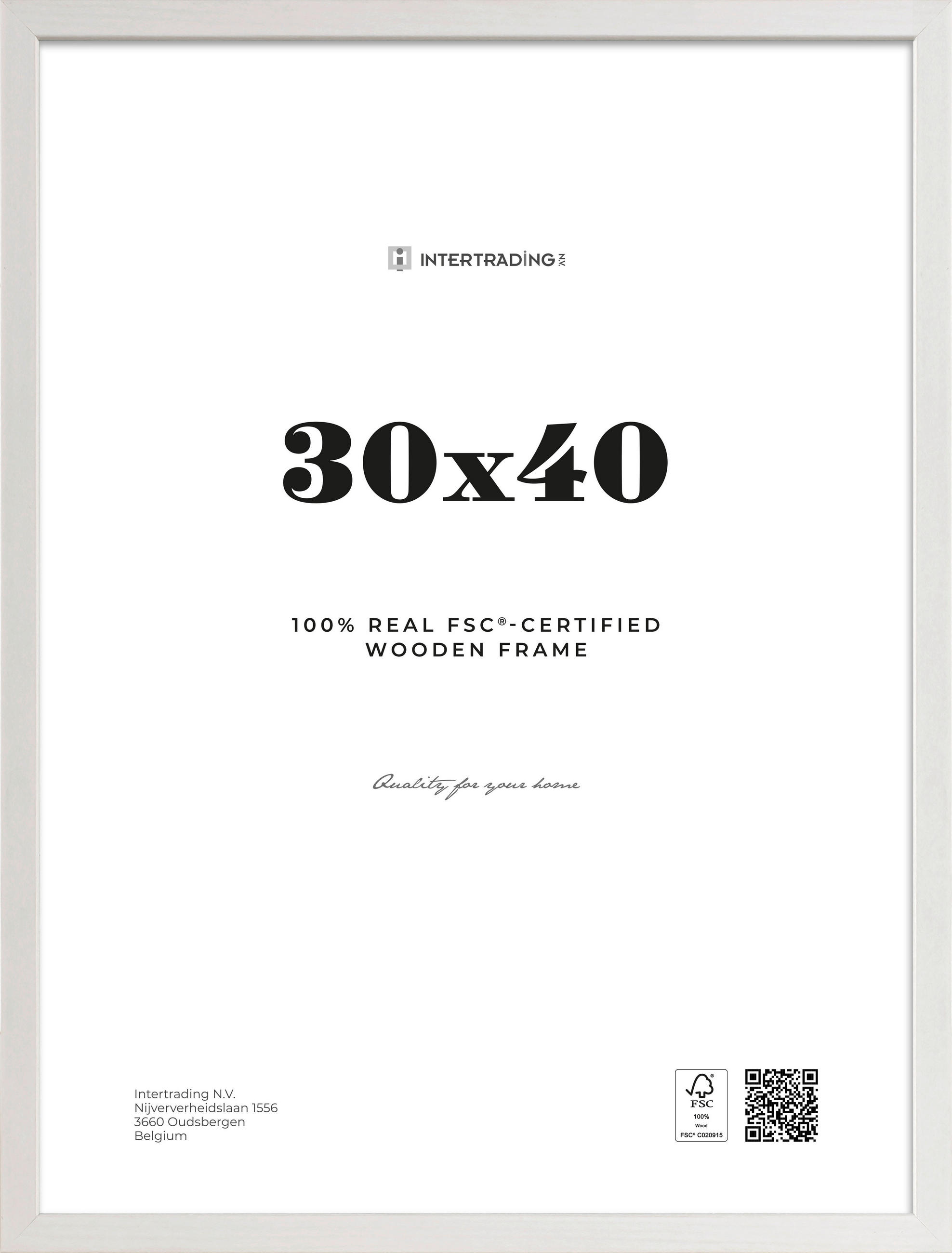 BILDERRAHMEN - Weiß, Basics, Glas/Holz (41,7/31,7/1,2cm)