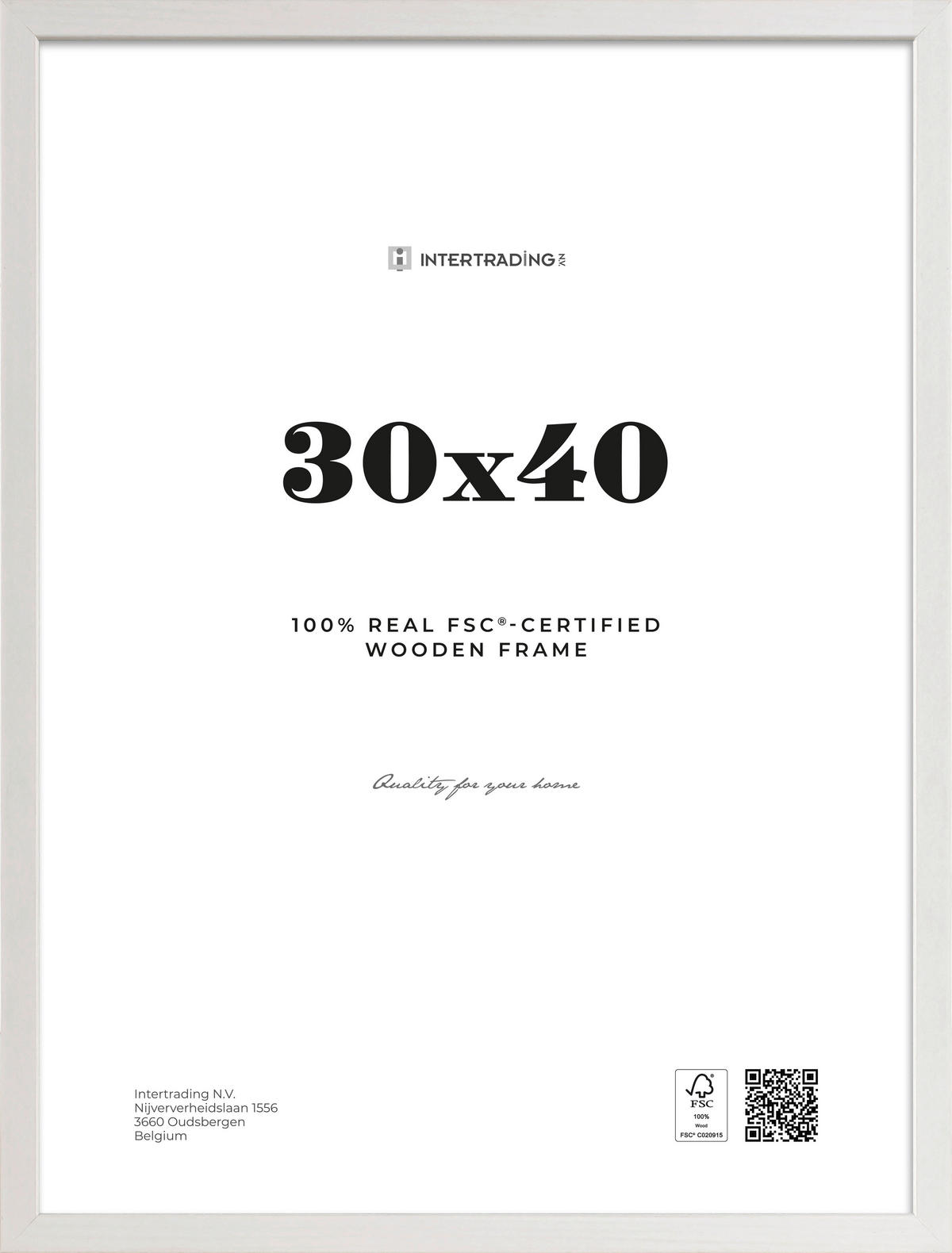 BILDERRAHMEN - Weiß, Basics, Glas/Holz (41,7/31,7/1,2cm)