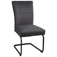 NIHAJNI STOL, kovina, tekstil siva  - siva/črna, Basics, kovina/tekstil (49/94/63cm) - Xora