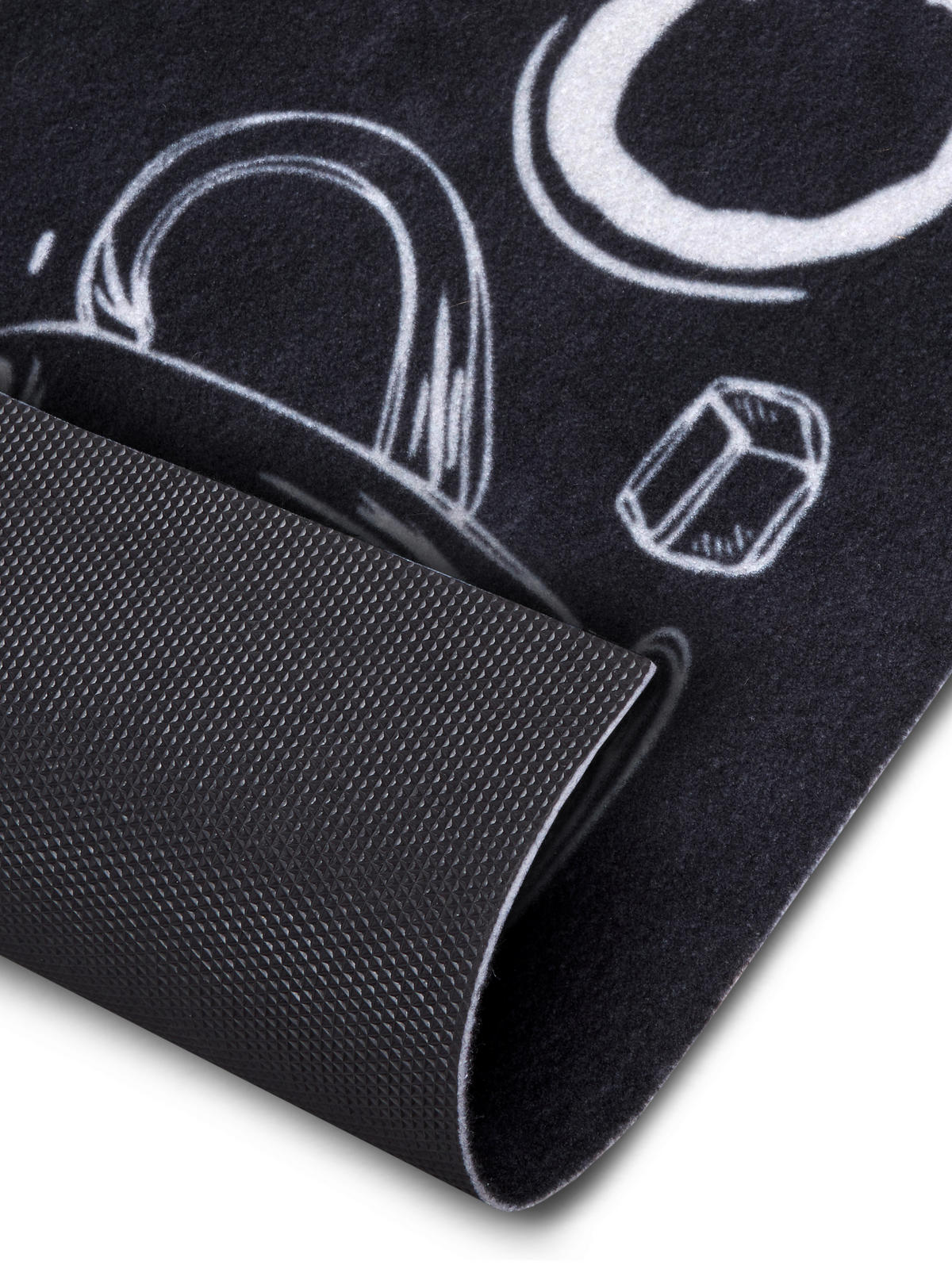 KÜCHENLÄUFER 50/150 cm Cook & Clean Schwarz, Weiß  - Schwarz/Weiß, Basics, Kunststoff (50/150cm) - Hanse Home