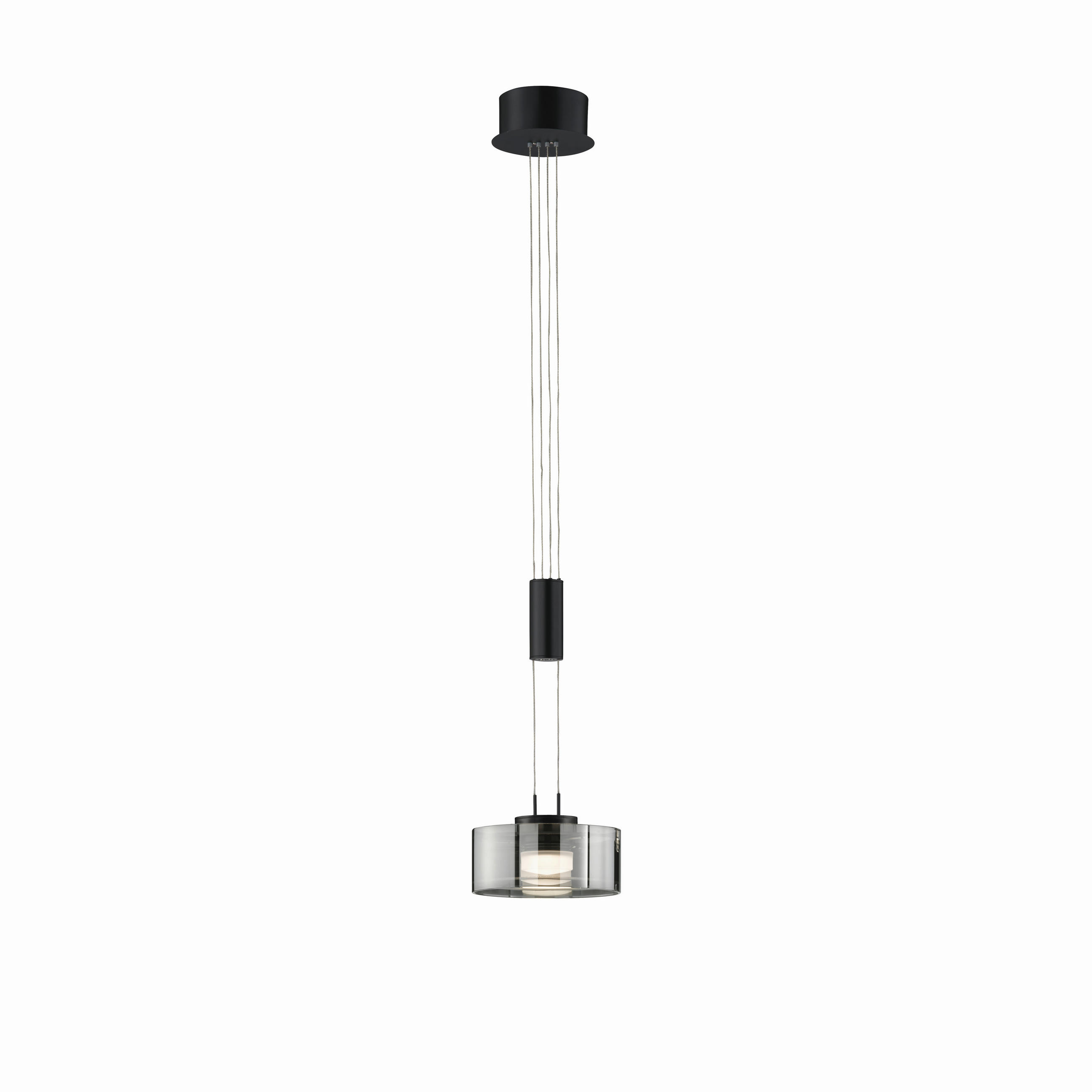 Fischer & Honsel Led-Hängeleuchte Lavin Schwarz, Sand 19x160x19 cm
