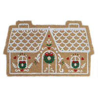 LÁBTÖRLŐ  - piros/erdőzöld, Basics, műanyag/természetes anyagok (75/45/0,15cm) - X-Mas