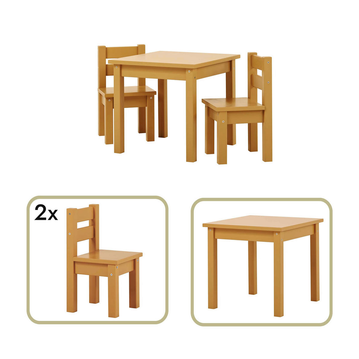 KINDERSITZGRUPPE - Gelb, MODERN, Holz - MID.YOU