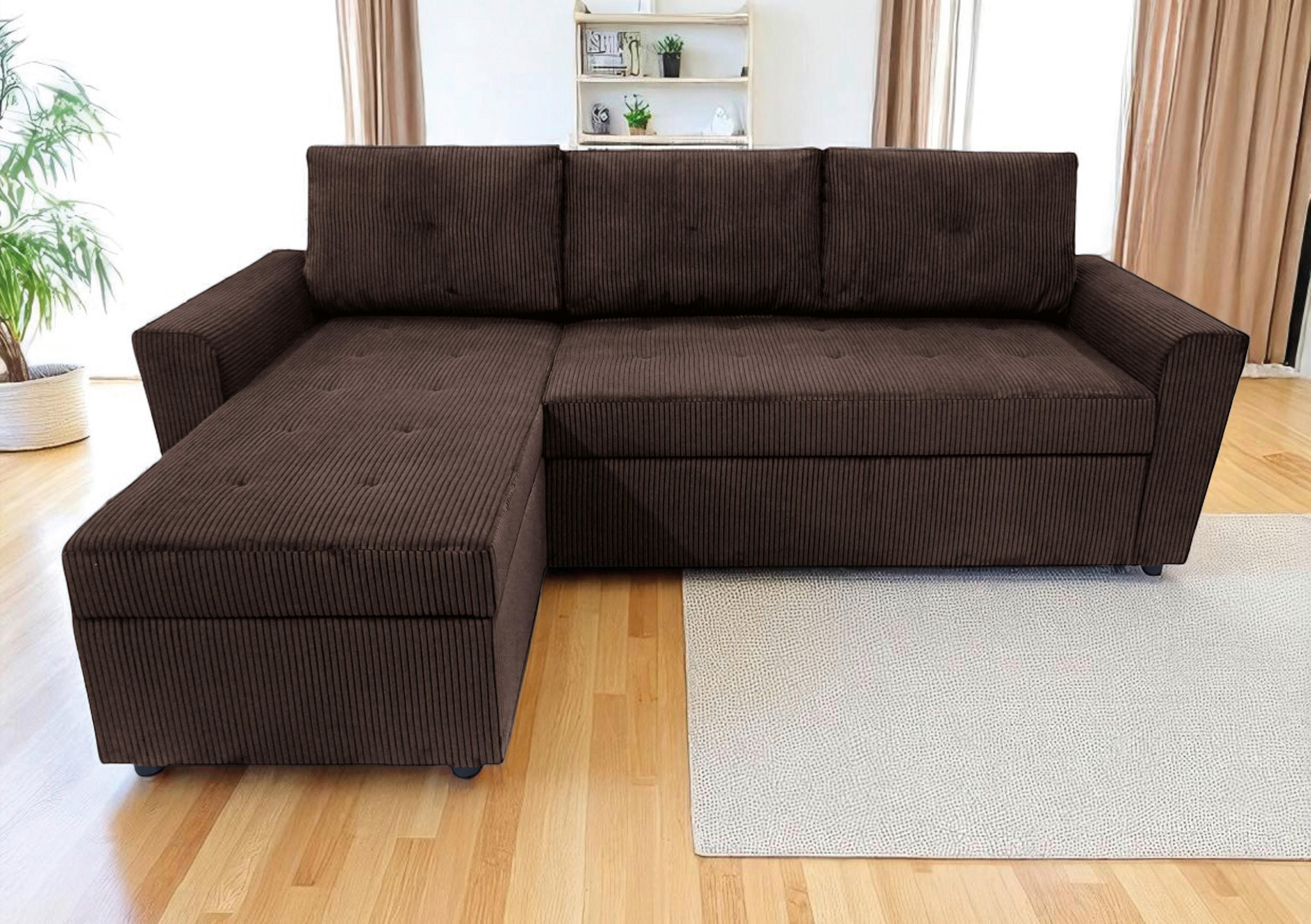 Mid.you Ecksofa Termoli Braun 231x155 cm