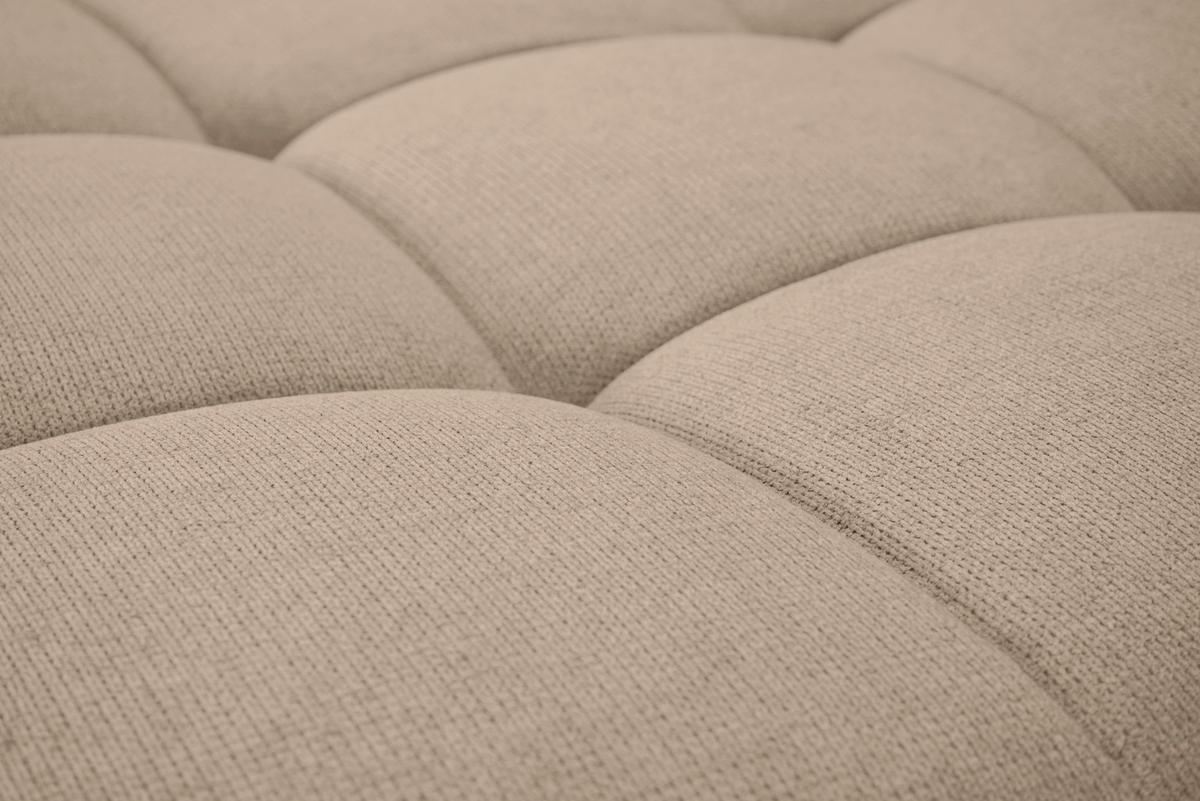 ECKSOFA Taupe Flachgewebe, Mikrofaser  - Taupe/Chromfarben, Design, Kunststoff/Textil (198/312cm) - Livetastic