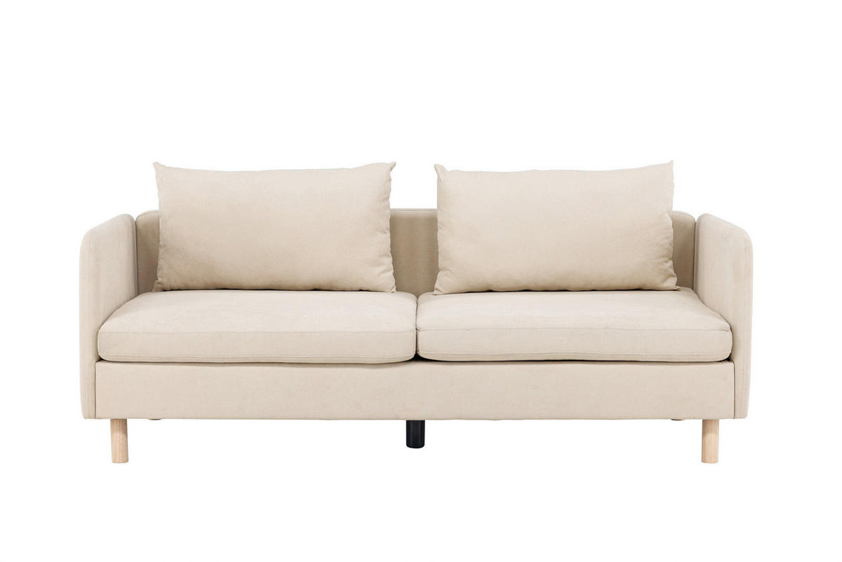 2-SITZER-SOFA Beige  - Beige, MODERN, Holz/Textil (197/83/102cm) - Livetastic