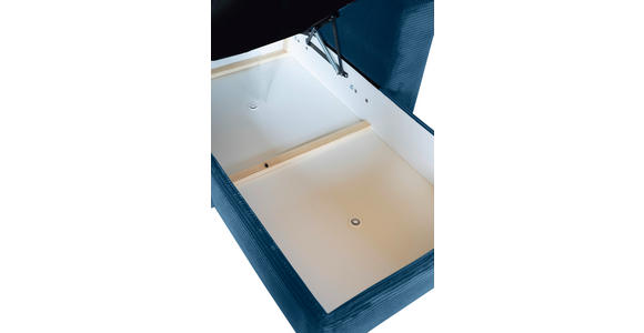 ECKSOFA  in Cord Blau  - Blau/Schwarz, KONVENTIONELL, Textil/Metall (258/168cm) - Carryhome