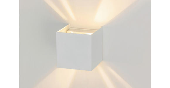 LED-WANDLEUCHTE 10/10/10 cm   - Weiß, Basics, Kunststoff/Metall (10/10/10cm) - Novel