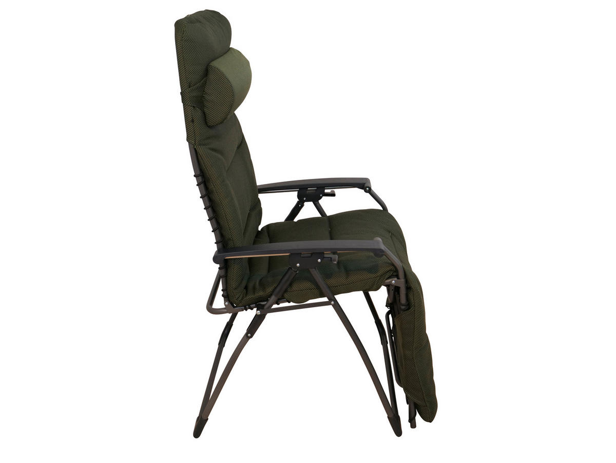 ZAHRADNÍ RELAXAČNÍ ŽIDLE, kov - tmavě zelená/antracitová, Konvenční, kov/textil (80/70/130cm)