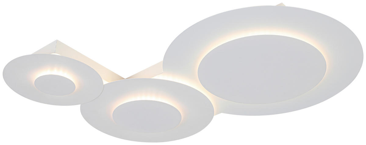 DECKENLEUCHTE    60/45/6 cm  - Weiß, Design, Kunststoff/Metall (60/45/6cm) - Collet's Monde