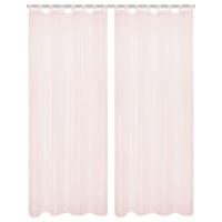 SCHLAUFENSCHAL  transparent   135/245 cm 2 Stück  - Rosa, Basics, Textil (135/245cm)