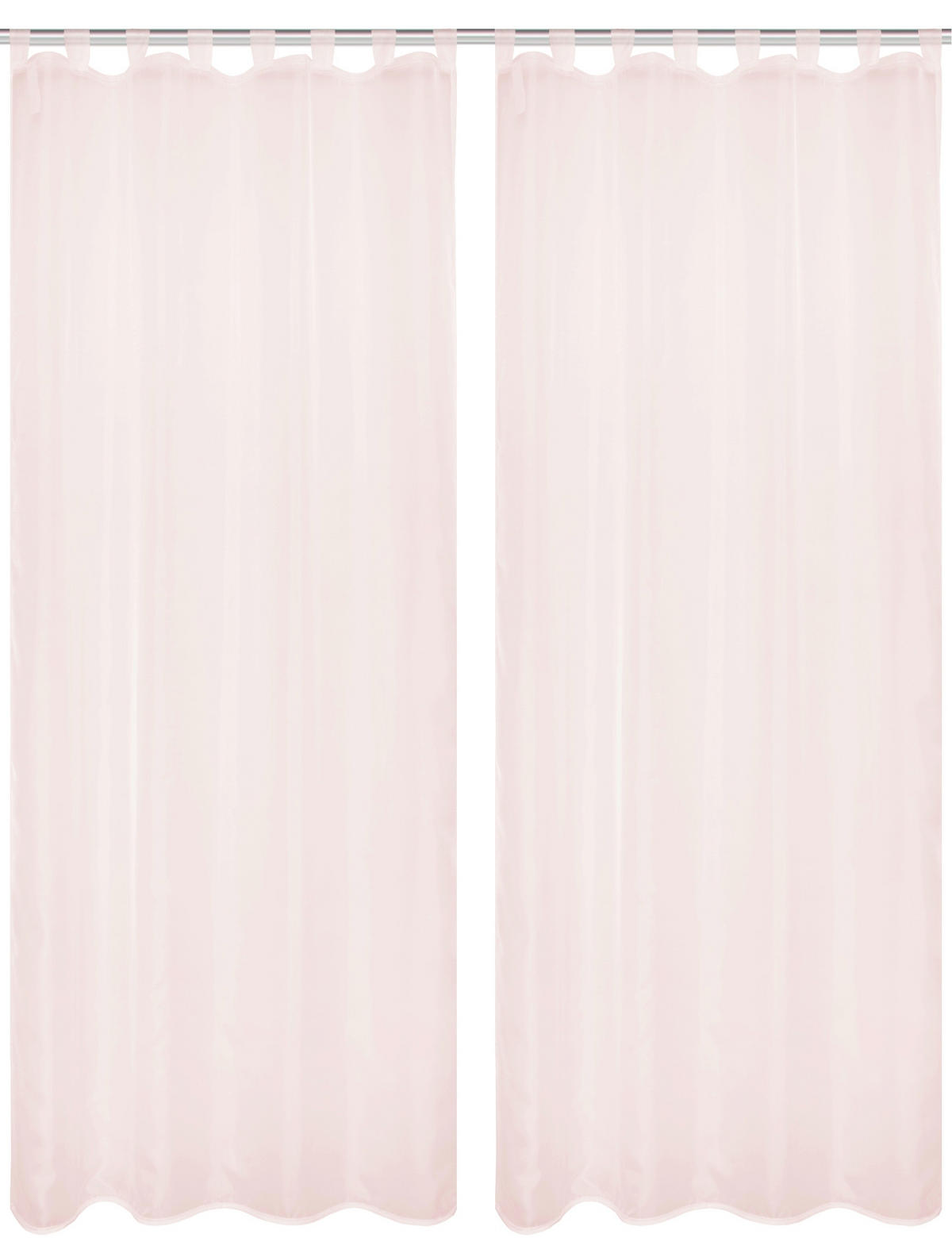 SCHLAUFENSCHAL  transparent   135/245 cm 2 Stück  - Rosa, Basics, Textil (135/245cm)