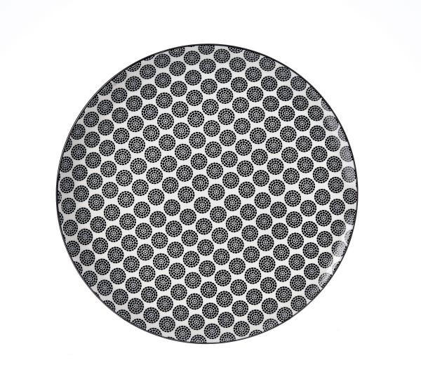 SPEISETELLER Schwarz, Weiß 26,5 cm Takeo  - Schwarz/Weiß, Basics, Keramik (26,5cm) - Ritzenhoff Breker