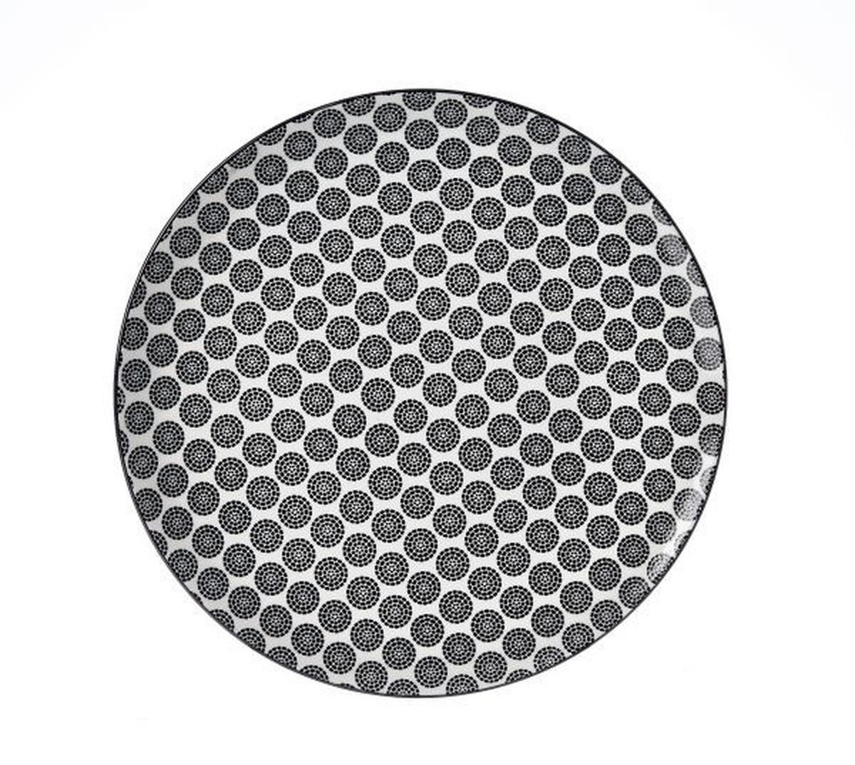PLYTKÝ TANIER, keramika, 26,5 cm - čierna/biela, Trend, keramika (26,5cm) - Ritzenhoff Breker
