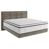 BOXSPRING KREVET    180/200 cm  - siva/crna, Konvencionalno, tekstil/plastika (180/200cm) - Carryhome