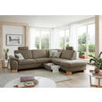 ECKSOFA in Mikrofaser Hellgrün  236/286 cm  - Wildeiche/Beige, KONVENTIONELL, Holz/Textil (236/286cm) - Voleo