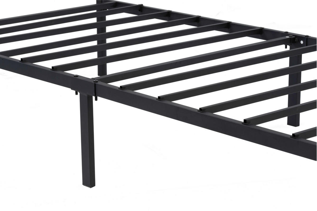 METALLBETT 90/200 cm  in Schwarz  - Schwarz, Basics, Metall (90/200cm) - Boxxx