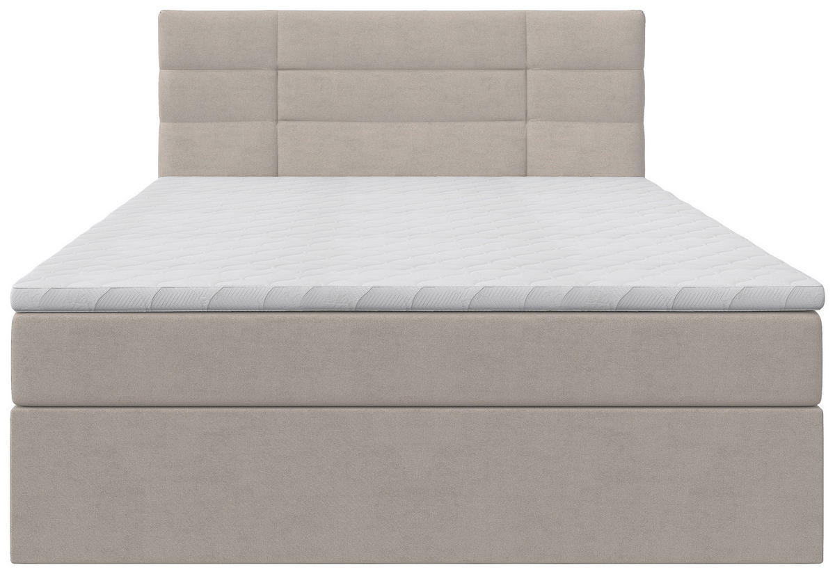 BOXBETT 140/200 cm  Creme  - Creme/Schwarz, Konventionell, Holz/Kunststoff (140/200cm) - Carryhome