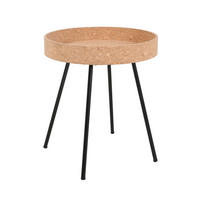 BEISTELLTISCHSET in Holz, Metall 45-38/45-38/50-45 cm  - Schwarz/Naturfarben, Design, Holz/Metall (45-38/45-38/50-45cm) - MID.YOU