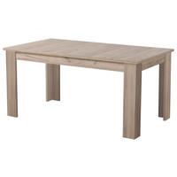 KIHÚZHATÓ ASZTAL - ezüsttölgy, Basics, faalapú anyag (160-200/76,5/90,5cm) - Xora