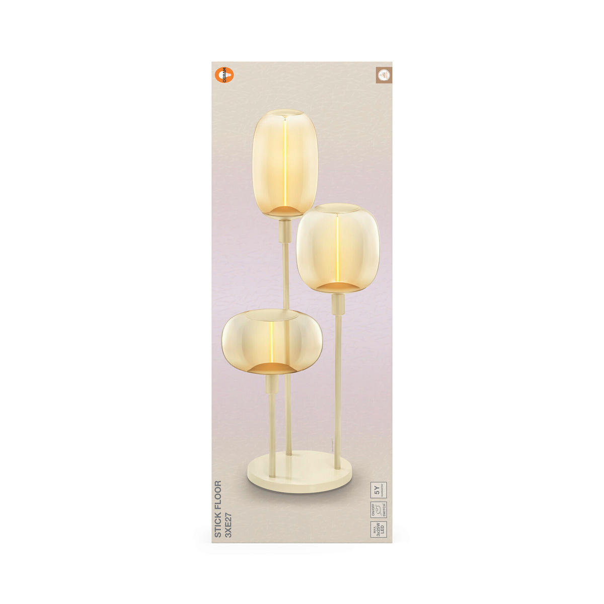 TISCHLEUCHTE 32/78 cm   - Beige, Basics, Metall (32/78cm) - Osram