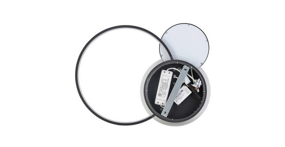 LED-DECKENLEUCHTE 55/45/7,5 cm - Schwarz, LIFESTYLE, Kunststoff/Metall (55/45/7,5cm) - Novel