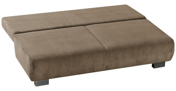 SCHLAFSOFA in Cord Dunkelbraun  - Dunkelbraun, KONVENTIONELL, Textil/Metall (196/89/94cm) - Novel