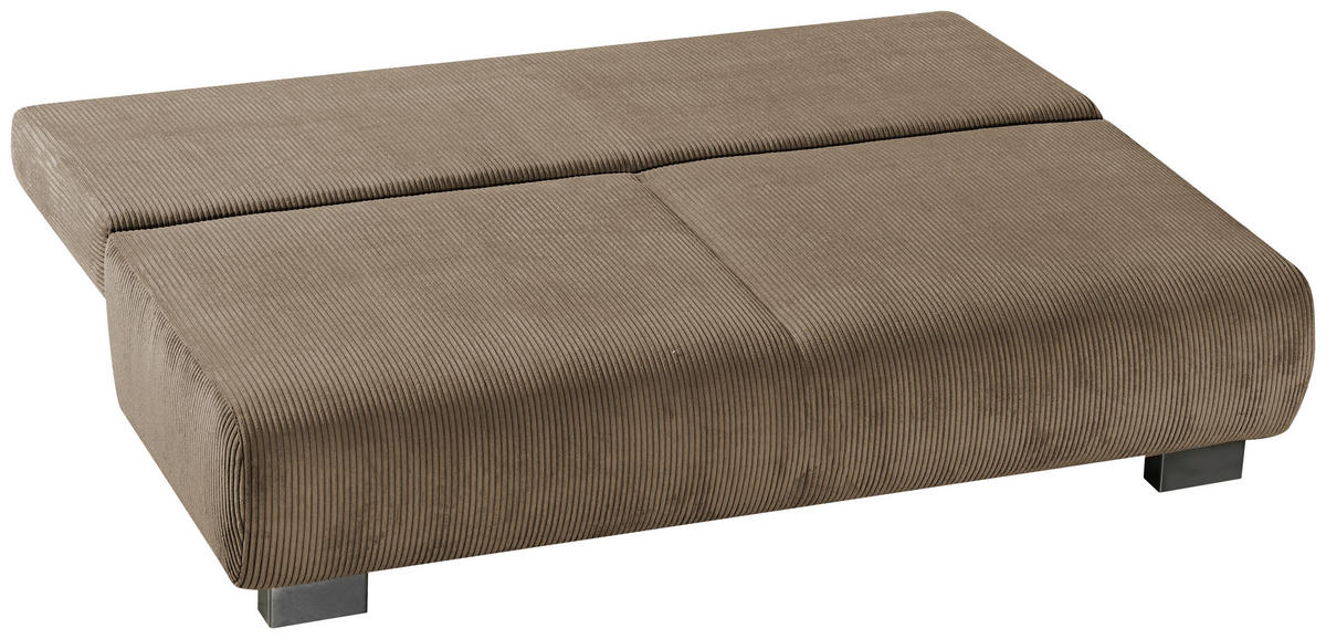 SCHLAFSOFA in Cord Dunkelbraun  - Dunkelbraun, Konventionell, Textil/Metall (196/89/94cm) - Novel
