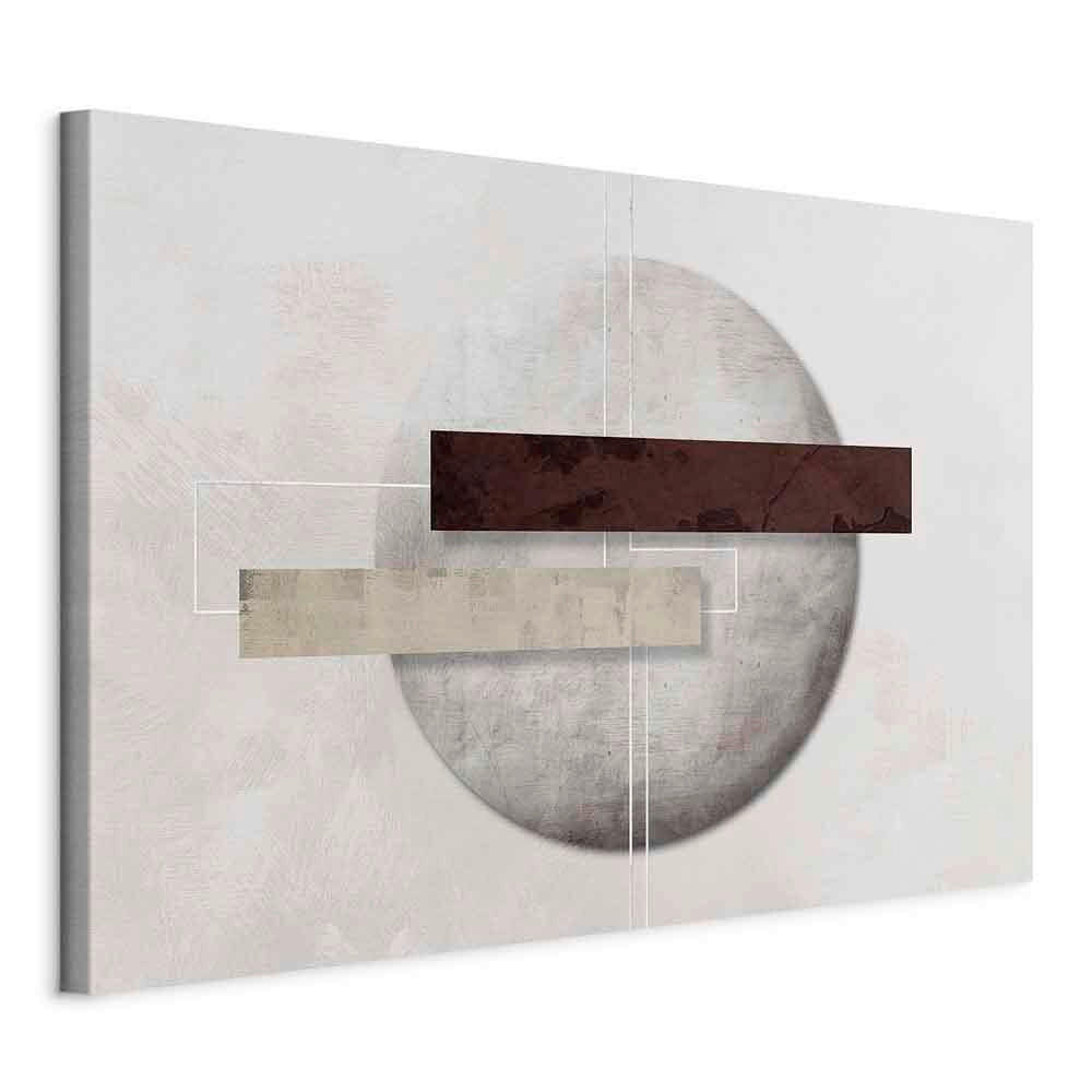 LEINWANDBILD Abstraktes 90/60/1,2 cm  - Greige/Braun, Basics, Holz/Textil (90/60/1,2cm) - artgeist