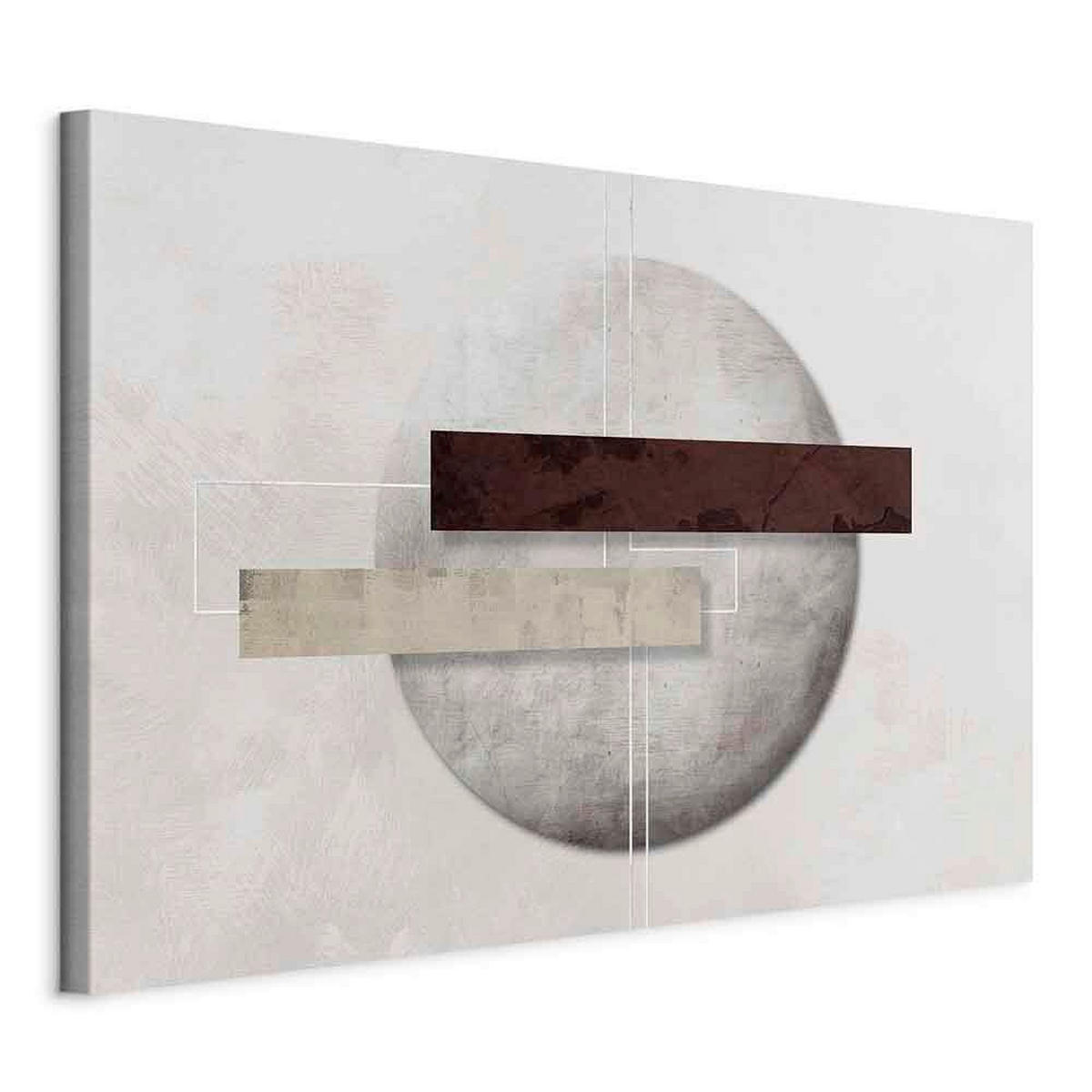 LEINWANDBILD Abstraktes 90/60/1,2 cm  - Greige/Braun, Basics, Holz/Textil (90/60/1,2cm) - artgeist