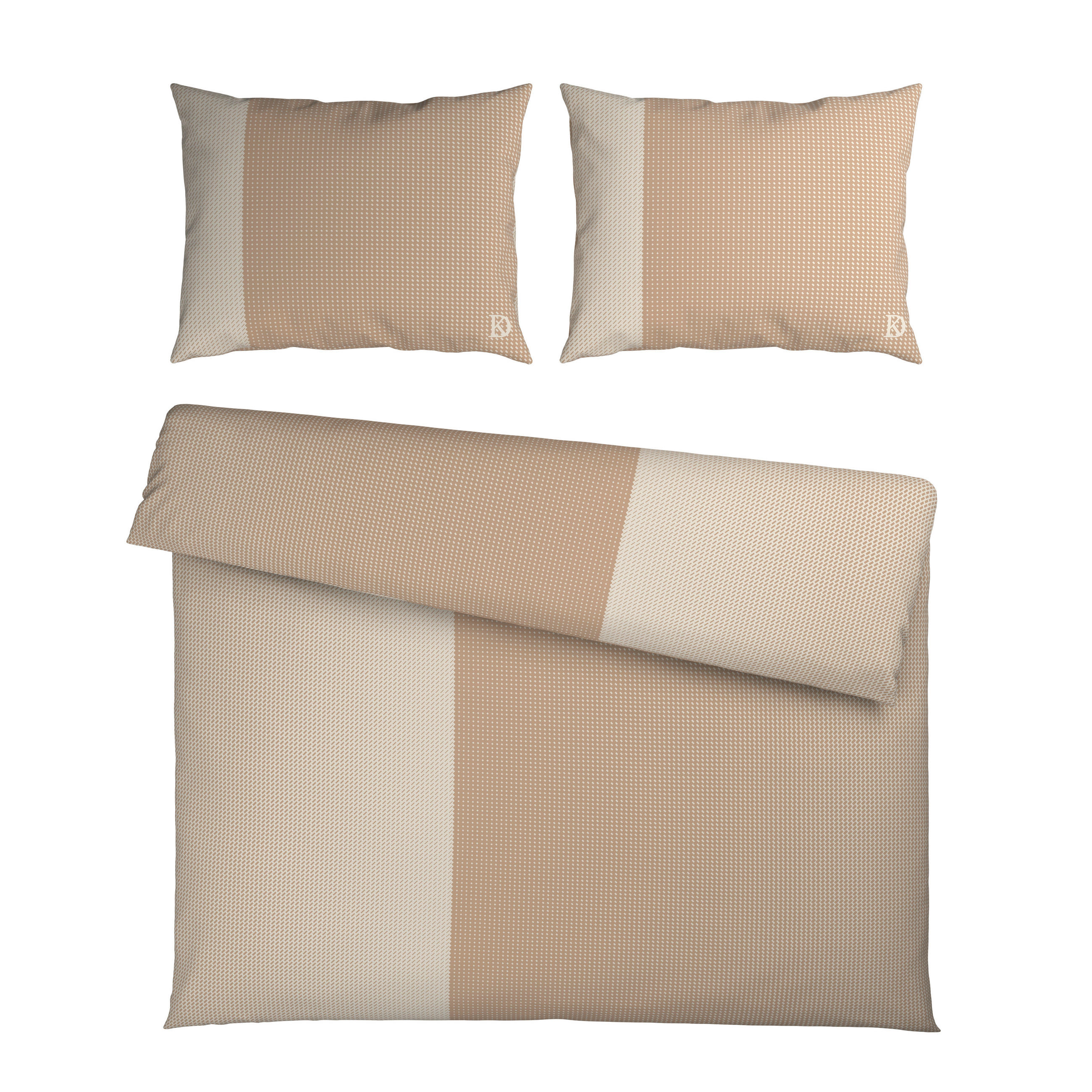 BETTWÄSCHE 3-teilig Satin 200/200 cm  - Beige, Design, Textil (200/200cm) - Dieter Knoll