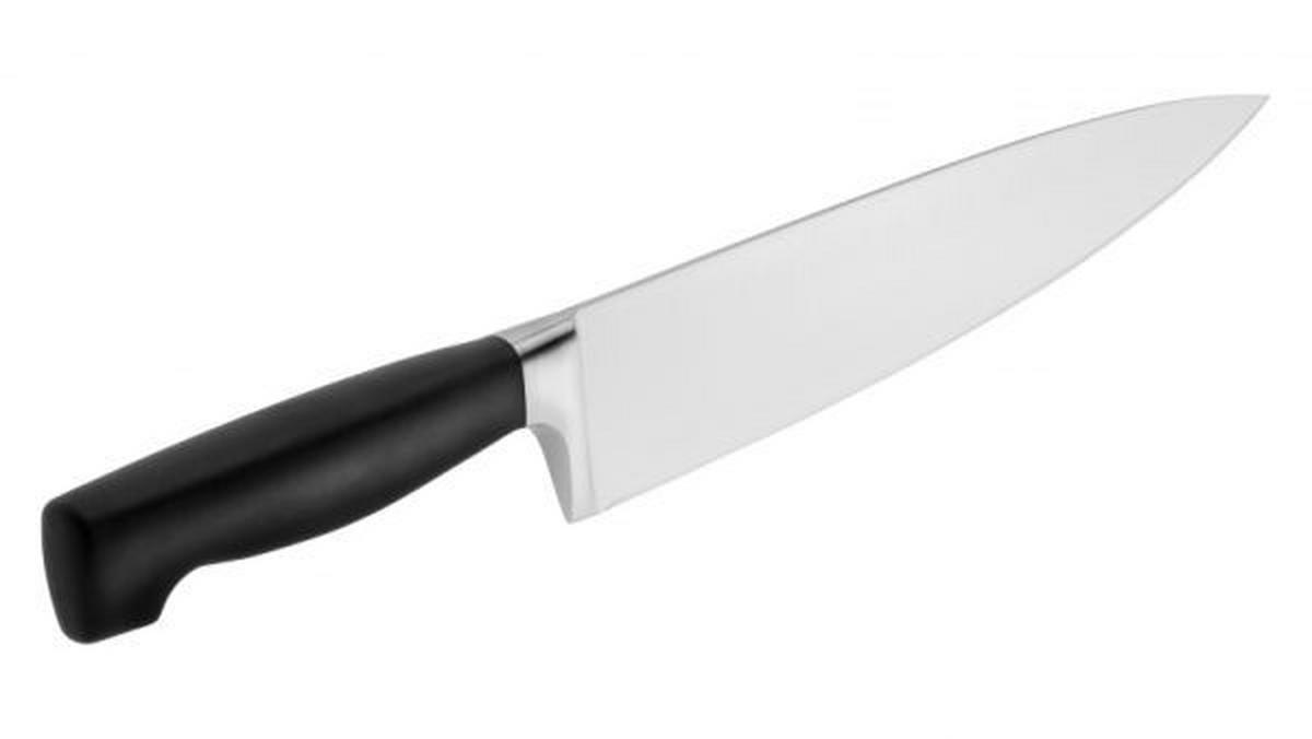 KOCHMESSER **** VIER STERNE 20 cm  - Edelstahlfarben/Schwarz, Basics, Kunststoff/Metall (20cm) - Zwilling