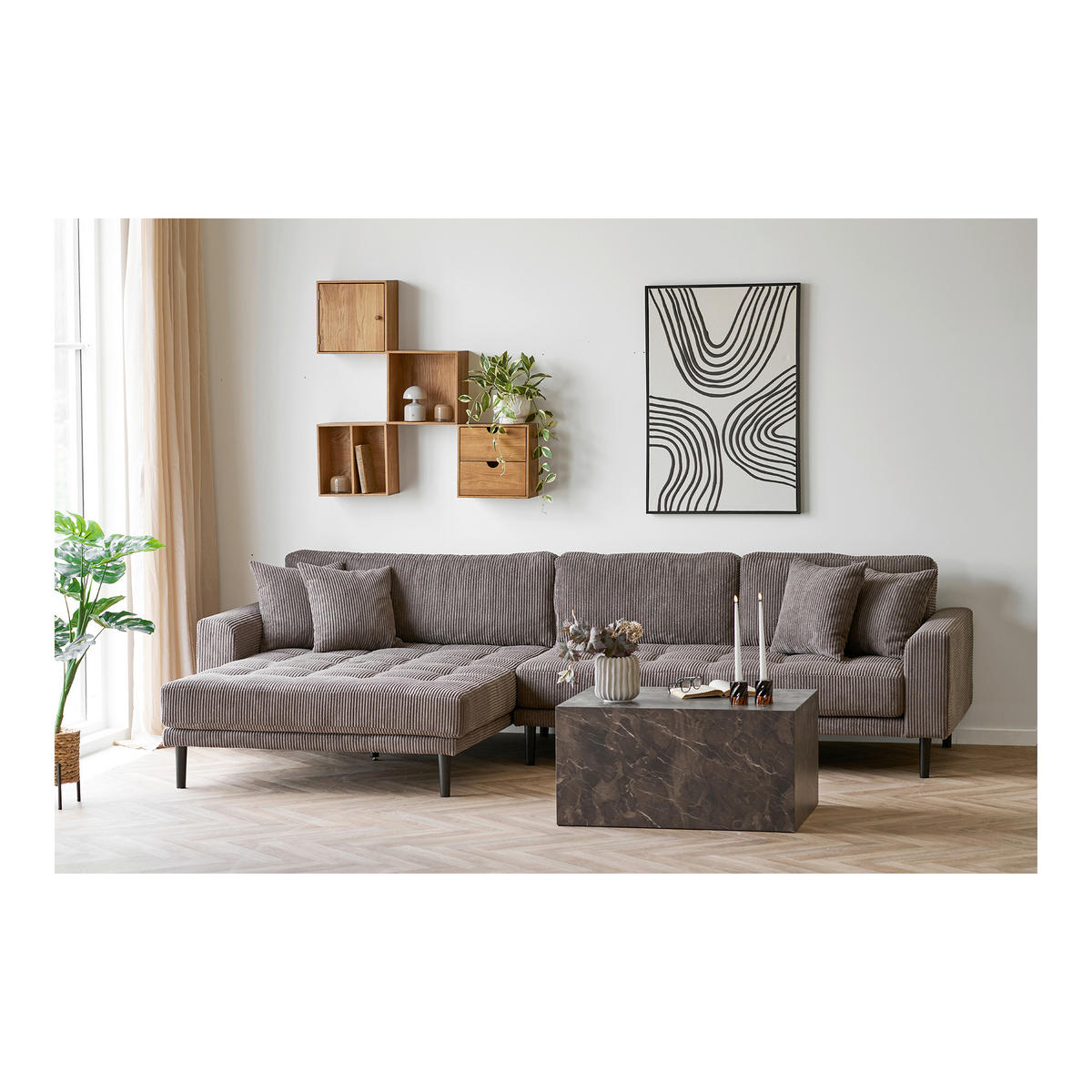 WANDREGAL 30/30/18 cm  - Eichefarben, Basics, Holz (30/30/18cm)