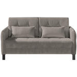 SCHLAFSOFA Cord Cappuccino  - Schwarz/Cappuccino, Design, Textil/Metall (170/88/110cm) - Novel