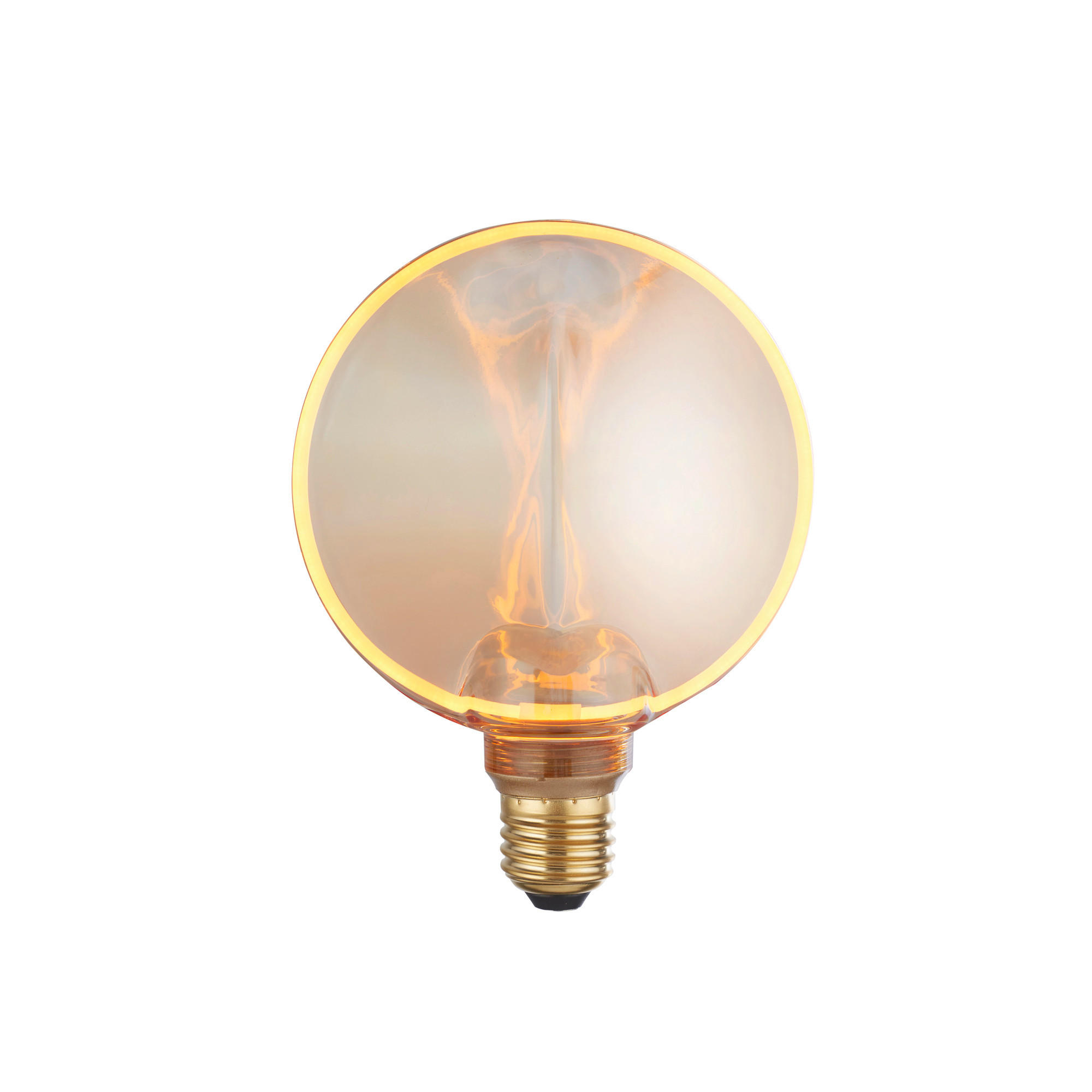 LED-LEUCHTMITTEL   E27  - Bernsteinfarben, Design, Glas (13/8/17,1cm)