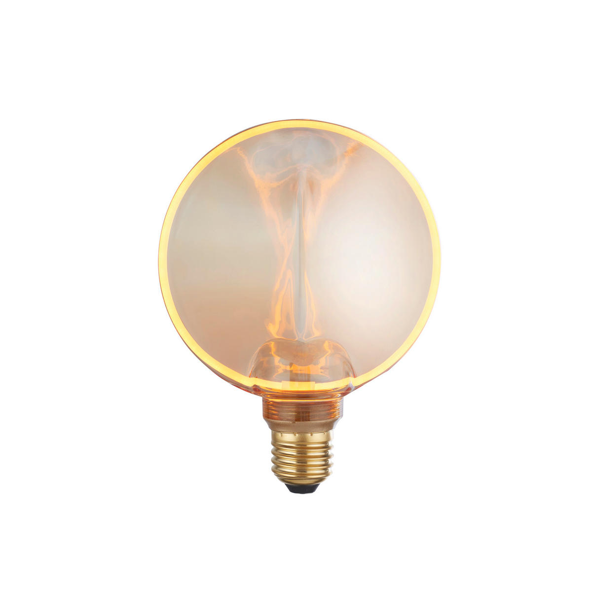 LED-LJUSKÄLLA   E27  - bärnstensfärgad, Design, glas (13/8/17,1cm)