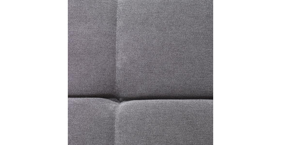 ECKSOFA in Velours Dunkelgrau  - Dunkelgrau/Silberfarben, Design, Textil/Metall (201/295cm) - Hom`in