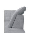 ECKSOFA Hellgrau Chenille  - Chromfarben/Hellgrau, KONVENTIONELL, Kunststoff/Textil (260/205cm) - Carryhome