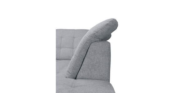ECKSOFA Hellgrau Chenille  - Chromfarben/Hellgrau, KONVENTIONELL, Kunststoff/Textil (260/205cm) - Carryhome