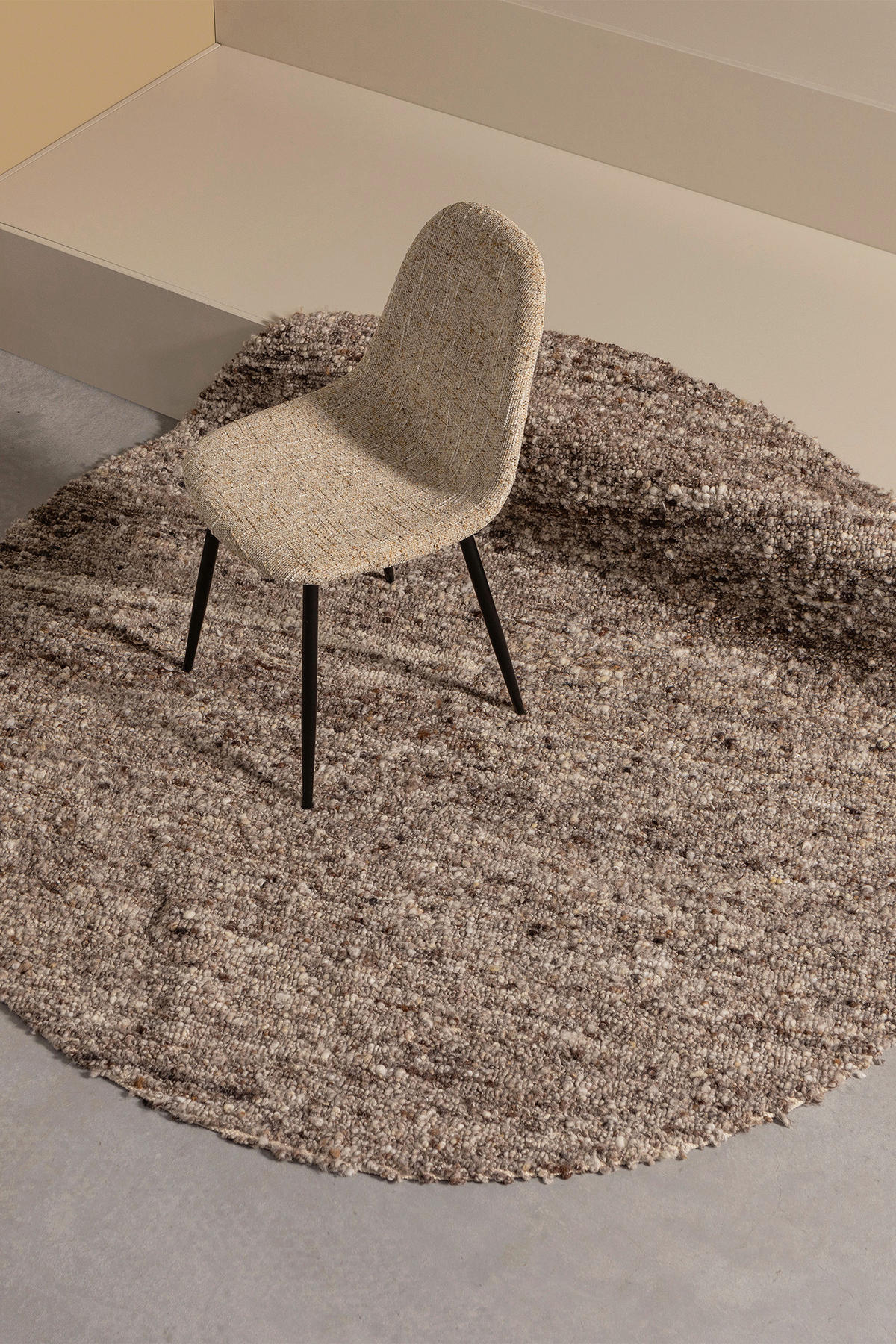 TEPPICH 200/200 cm Efia Braun rund  - Braun, Basics, Textil (200/200cm)