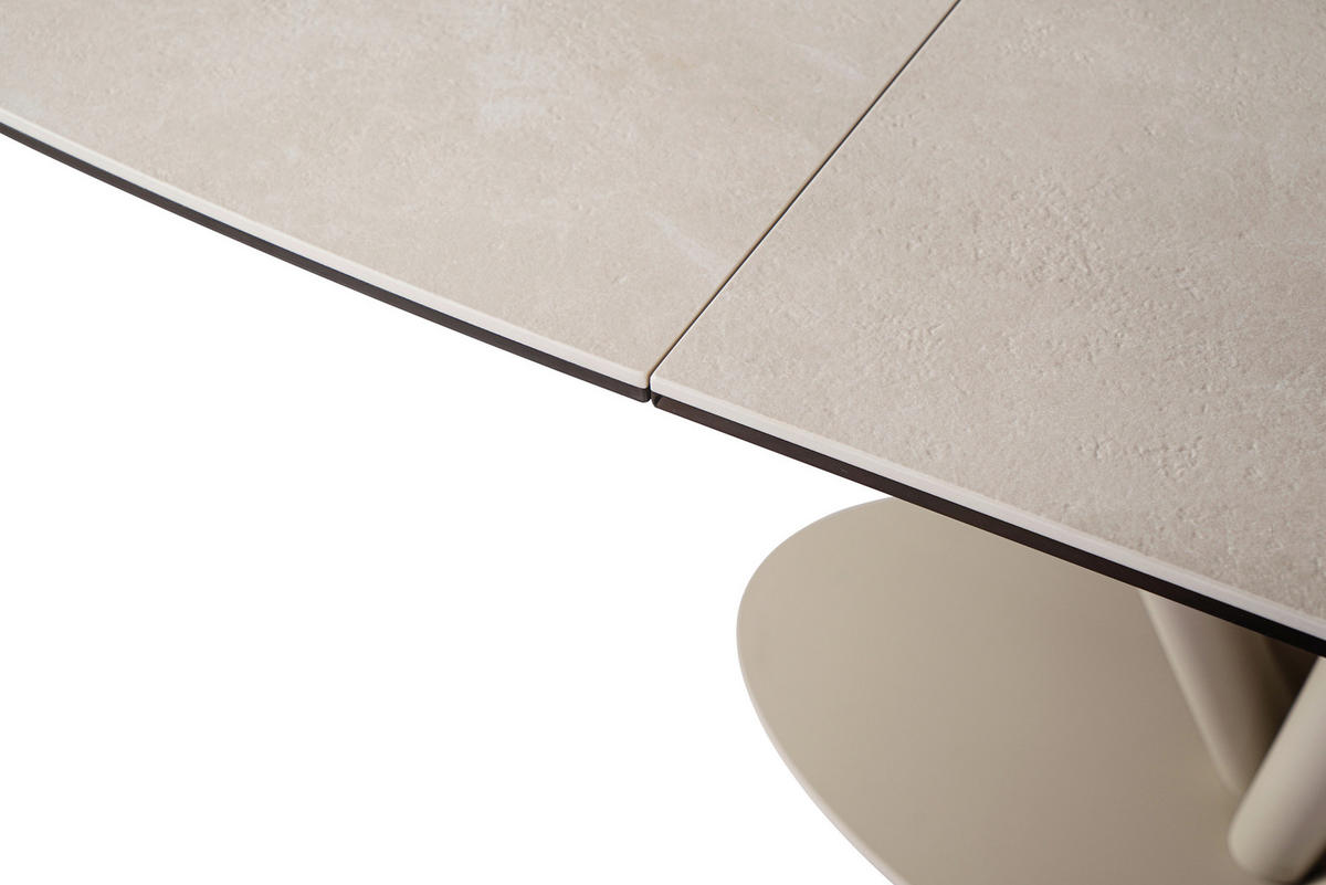 ESSTISCH 210-260/110/76 cm  Glas, Keramik ausziehbar oval Beige  - Beige, Design, Glas/Keramik (210-260/110/76cm) - Belluti