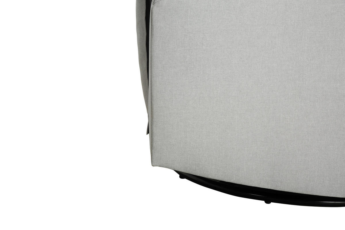 MASSAGESESSEL Mikrofaser Grau    - Schwarz/Grau, MODERN, Textil/Metall (86/110/96cm) - P & B