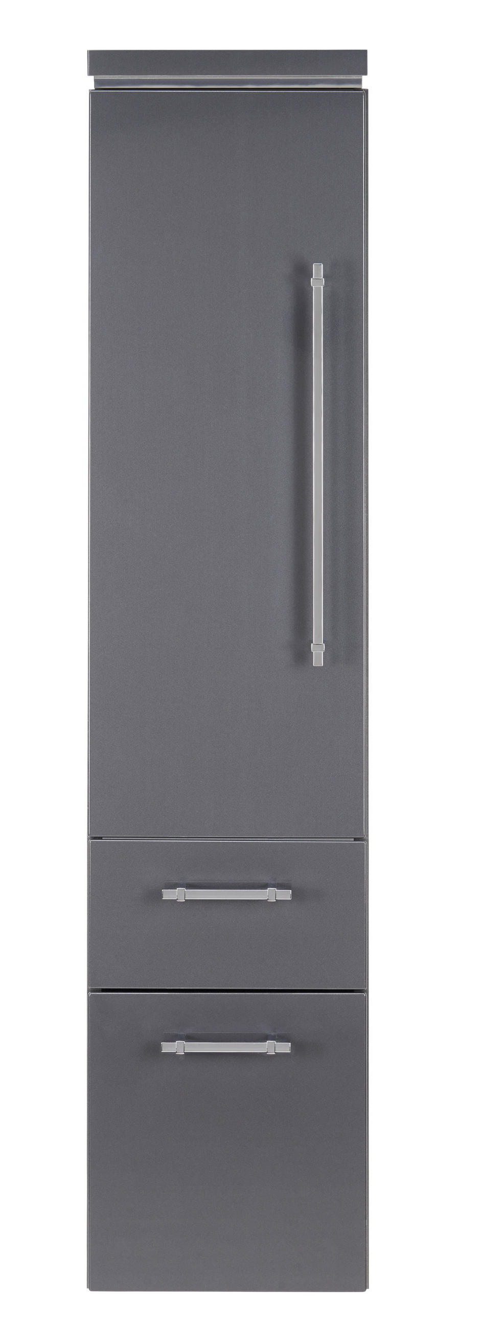 MIDI SKŘÍŇKA, antracitová, 30/132/33 cm - barvy chromu/antracitová, Design, kov/kompozitní dřevo (30/132/33cm) - Novel