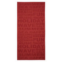 STRANDTUCH Holiday Rot 80/180 cm  - Rot, KONVENTIONELL, Textil (80/180cm) - Esposa