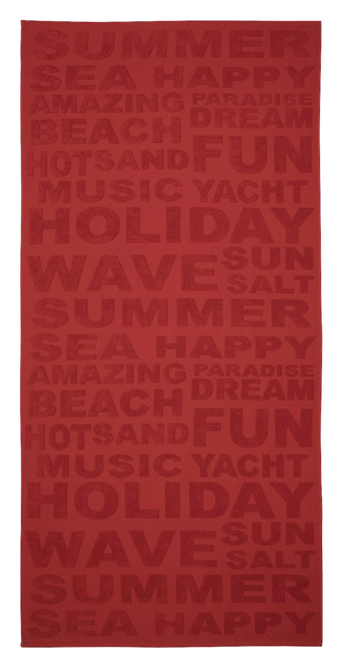 STRANDTUCH Holiday Rot 80/180 cm  - Rot, KONVENTIONELL, Textil (80/180cm) - Esposa